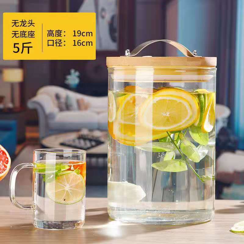 Hervidor frío de gran capacidad, hervidor de agua frío con grifo, hervidor de limón, jugo, bebida de cola, contenedor de barril, botella de vidrio de vino empapado