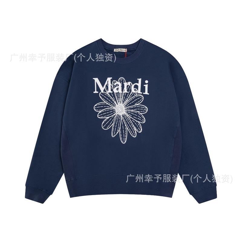 现货潮牌韩国Mardi卫衣金高银同款潮牌小雏菊印花腊肠狗圆领上衣|undefined