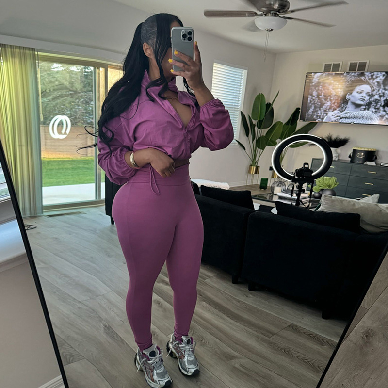 Cross-Border European American Style 2024 Spring And Autumn New Sexy Drawstring Waist-Cinching Crop Top High-Waisted_ecoleips.com
