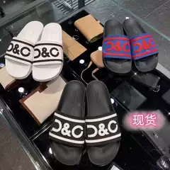 2026 Summer New Summer Flat Slide Sandals with Letter Print, Anti-Odor Casual Home Beach Slippers for Women