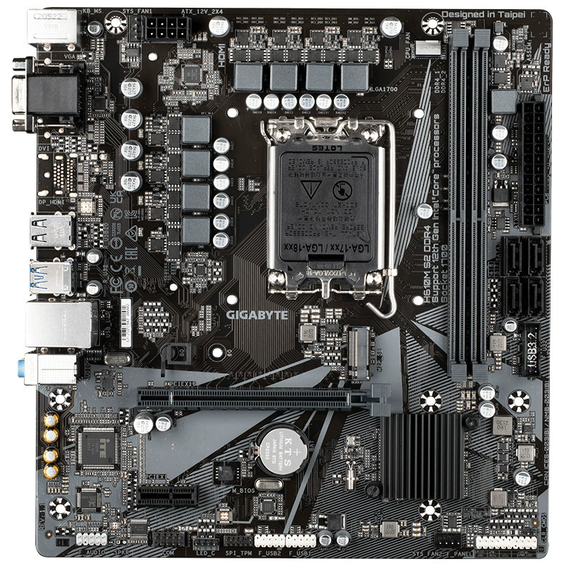 Материнская плата Gigabyte H610M S2 DDR4 для мощного ПК, совместима с процессорами 12-го поколения Core 12400F/12600KF