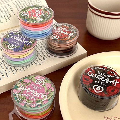100 barrels of thick and thin rubber band hair ties Korean high-elastic hair tie seamless headband accessories