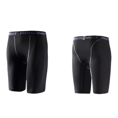 Cross-border fitness sports suit quick-drying tights men's summer short-sleeved top running training basketball compression base
