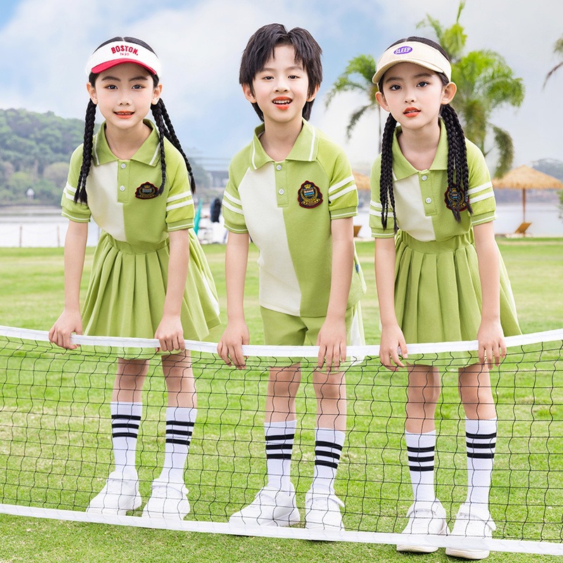 幼儿园园服夏款班服英伦学院风毕业合唱服61儿童小学生表演服装
