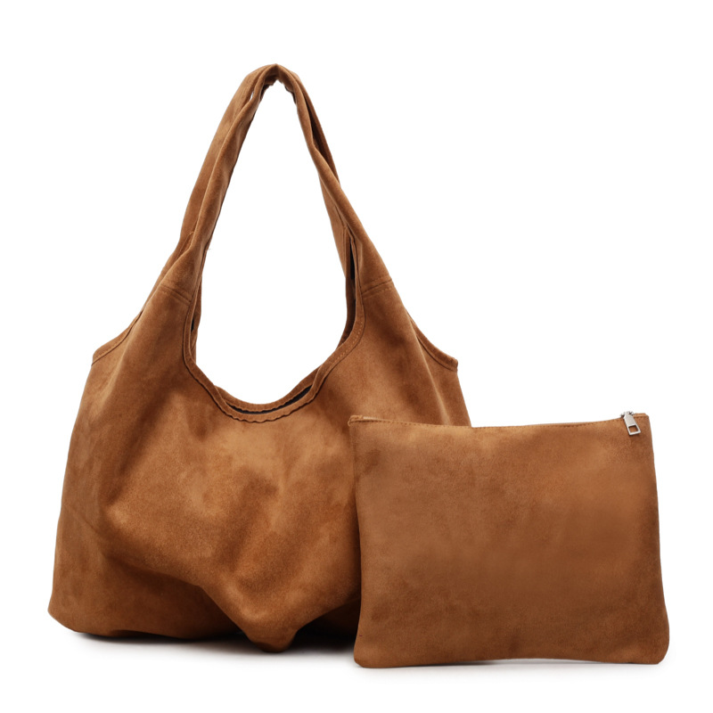 Suede Crossbody Bag For Women, Large Capacity Mother-Daughter Set, Casual Retro Hobo Bag, Commuter Shoulder Underarm Bag - Thumbnail 6