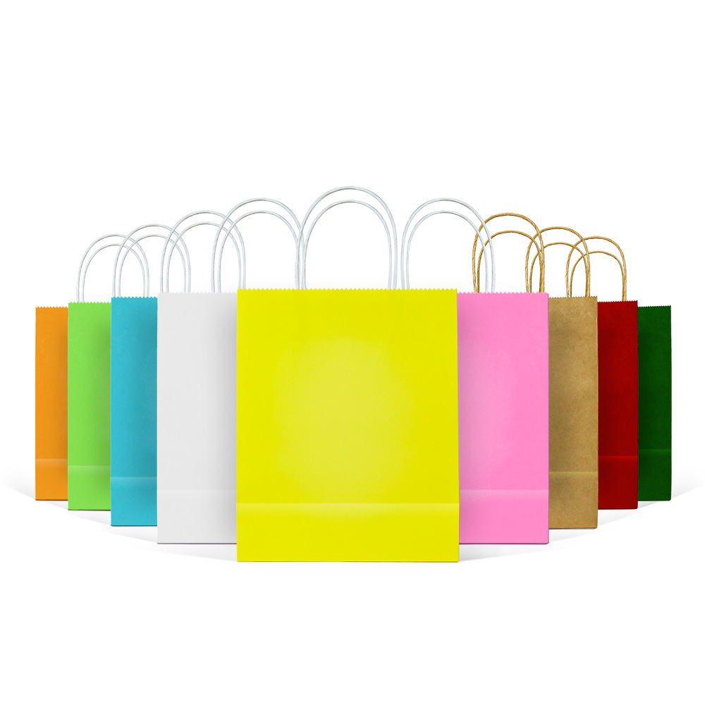 Bolsa de papel de ropa Portátil Bolsa de regalo bolsa de ropa bolsa de compras bolsa de papel Kraft hecha en stock Impresión de logotipo