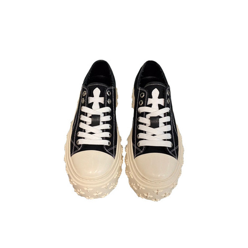 Cross-stitch canvas shoes,  summer fashion new round head embroidered height increase platform shoes for women, casual dirty shoes