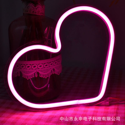 Manufactor customized love luminescence letter Red light 12v Flexible billboard ins Light belt decorate romantic originality