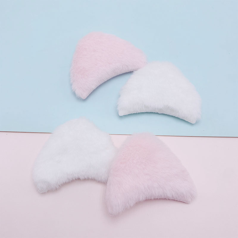 Cute Pure Color Plush Cat Ears Headband Headwear Accessories DIY Jewelry Clothing Material Accessories Single-Sided Series
