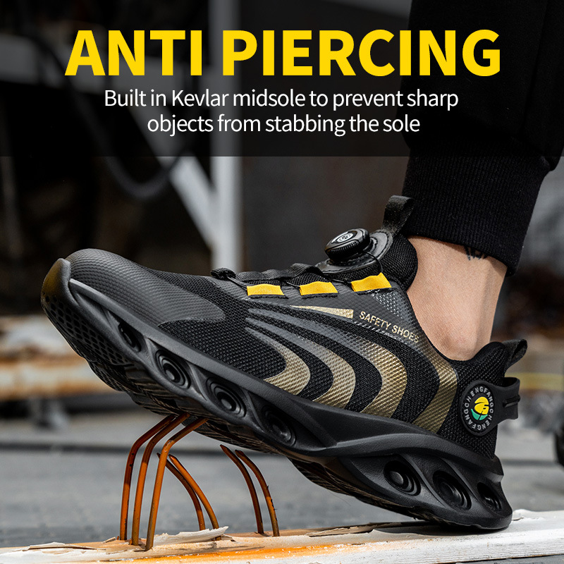 Cross-border new safety toe boots, lightweight, steel toe, anti-punching, anti-pricking safety shoes