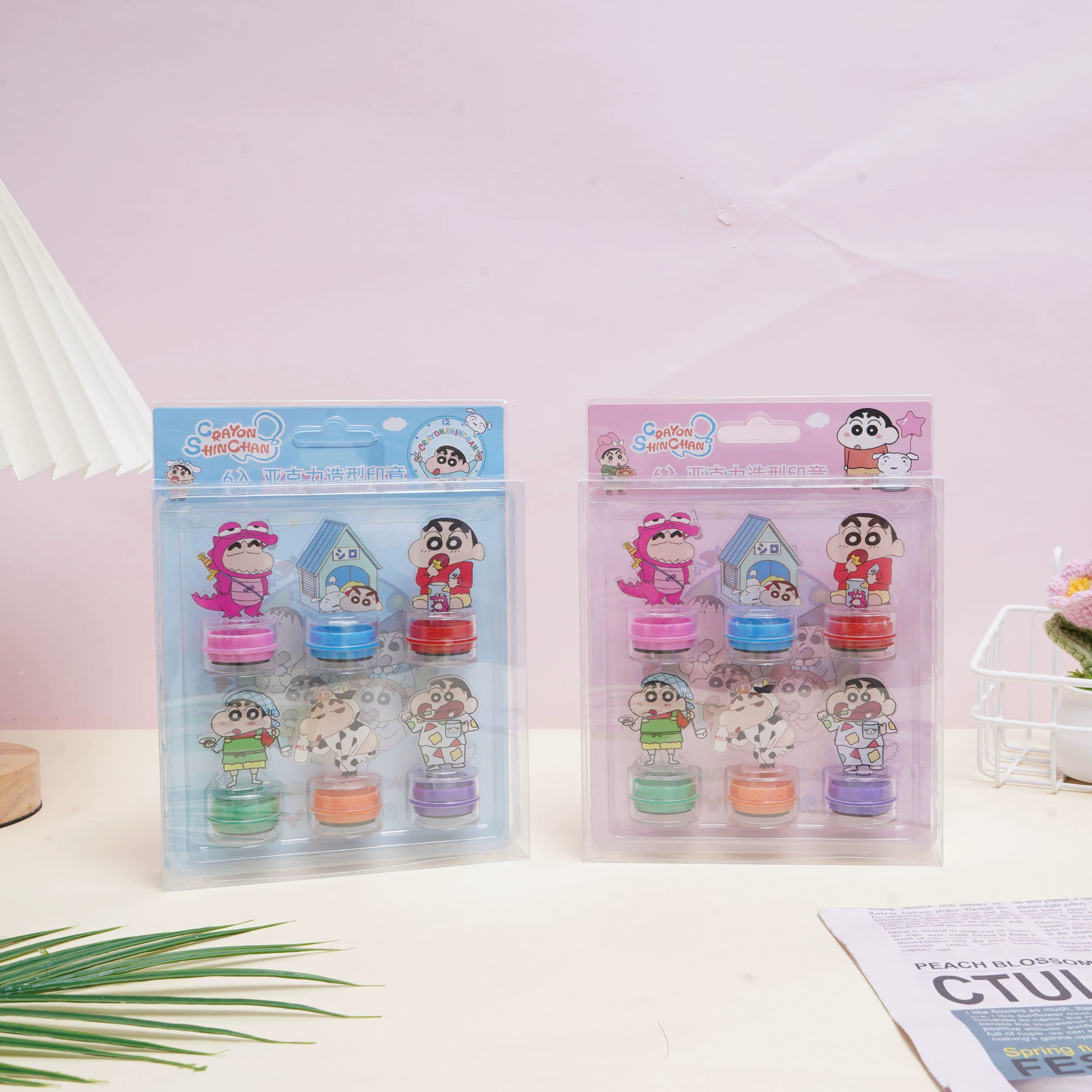 LBXX-YZ6 크레용신짱 아크릴 스탬프 [6개 세트]
