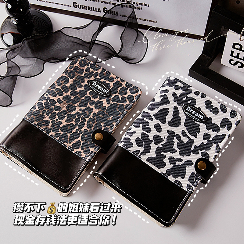 A6 hoja de papel en efectivo nueva cartera de tela libreta de contabilidad de niña bolsa de almacenamiento de gran capacidad gestión financiera de la vida