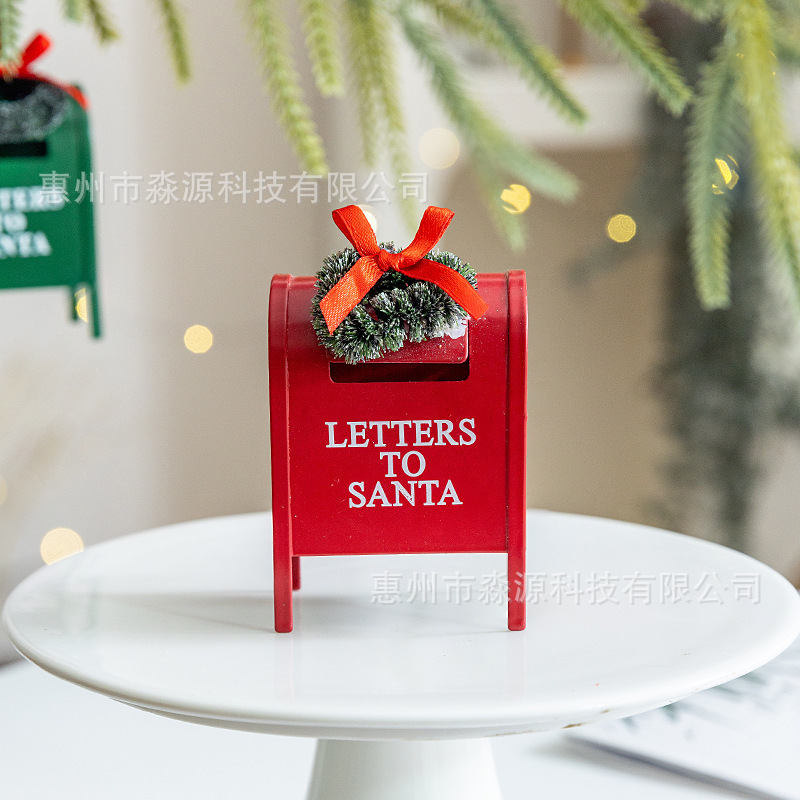 クロスボーダークリスマスアイアンガーランドメールボックスペンダントクリスマスツリーレイアウトデスクトップ造園装飾品お祭り雰囲気の装飾|undefined