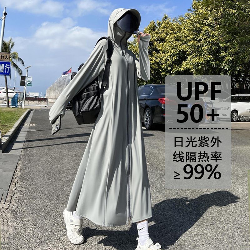 Sun Protection Clothing for Women 2026 New Summer Uv Protection Extended Breathable Cycling Sun Protection Clothing Ice Silk Sun Protection Thin Jacket