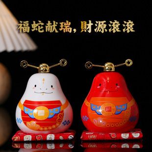Cute Zodiac Fu Snake Piggy Pot Ceramic Tea Pot Accompanying Gift Decoration Logo for Customers Gifts