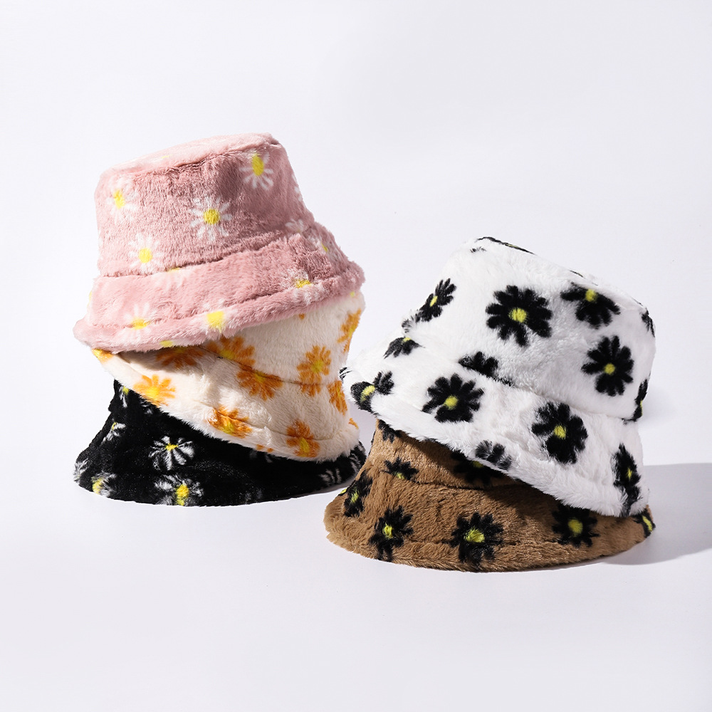 184g Weight Bucket Hat Hats Type Daily Occasion Polyester Material Flower Pattern Winter, Spring, Autumn Season Unisex Gender Basic Style Big Eaves Rim Unisex Basic Flower Big Eaves Bucket Hat 4