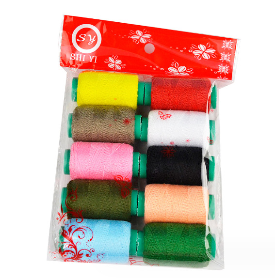 Pin casero gran rollo de poliéster mano aguja aguja caja de aguja especial no se repiten 10 hilos de color al por mayor