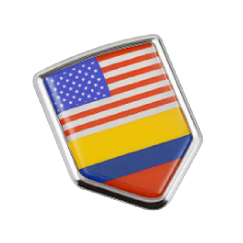 Amazon bandera nacional logotipo de automóvil de metal 3D estereoscópico bandera nacional auto etiqueta pegatinas mini etiqueta transfronteriza