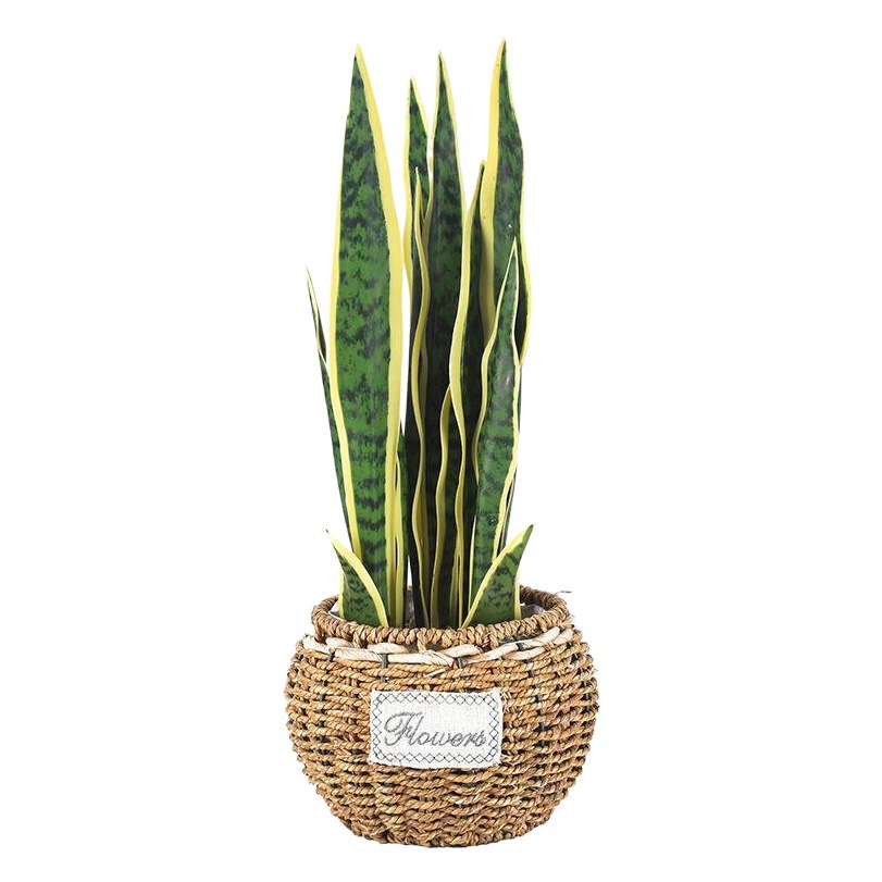 Nórdico artificial planta borde dorado piel de tigre orquídea bonsai interior sala de estar oficina piso bonsai decoración falsa decoración de la planta verde