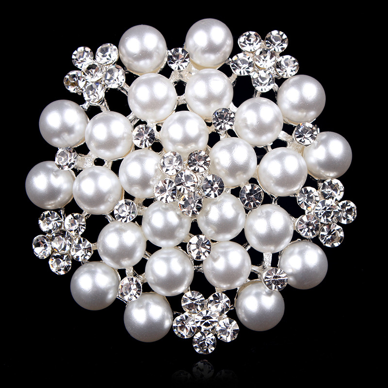 Europa y América de moda accesorios de ropa de sol perlas broches de diamante de alta calidad boda accesorios broches al por mayor