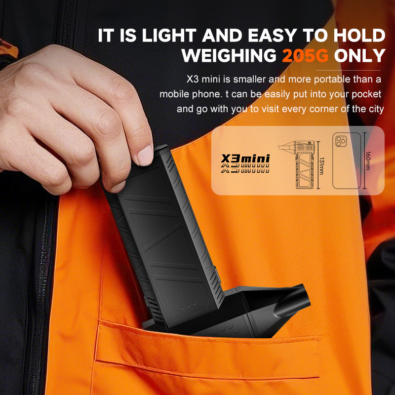 Ventilador violento transfronterizo de alta velocidad turbo sin escobillas secador de pelo portátil inalámbrico poderoso soplador de polvo X3mini Jarvis