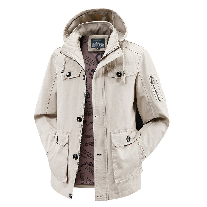 Pure cotton washed men's jacket, cross-border American style, mid-length, plus size men's clothing, manufacturer wholesale jacket, men's coat Pure cotton washed men's jacket, cross-border American style, mid-length, plus size men's clothing, manufacturer wholesale jacket, men's coat