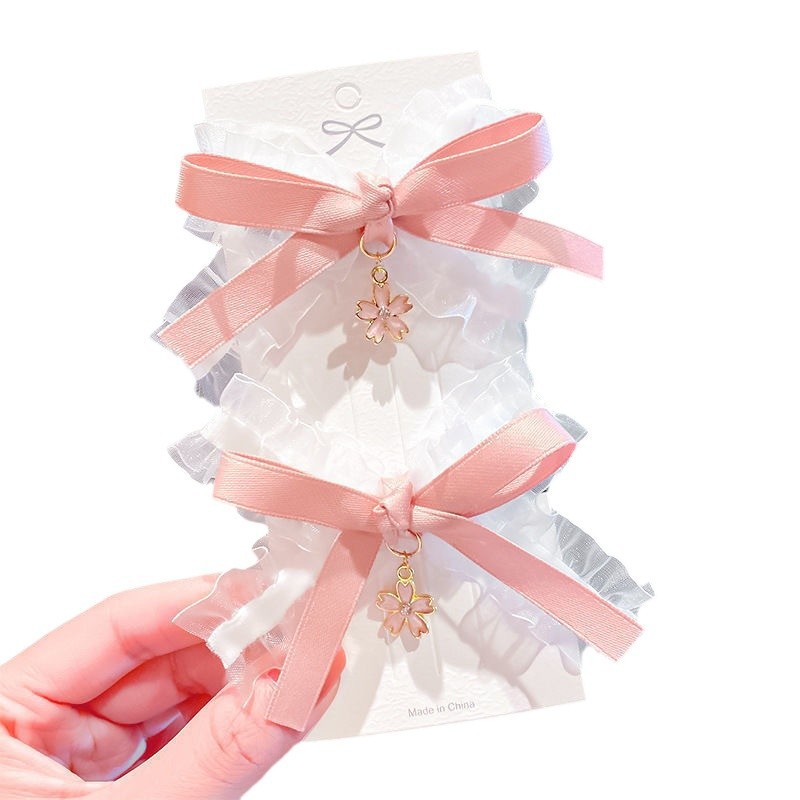 Niños encaje arco clip para el cabello niñas lindas dulces clip para el cabello princesa clip para el cabello mayorista