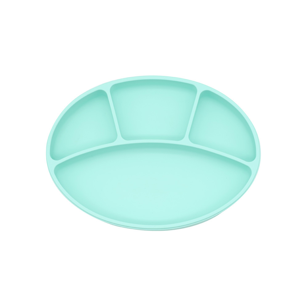 Venta caliente suplemento de alimentos para bebés vajilla de silicona conjunto de silicona para niños lechón tazón integrado Placa de silicona