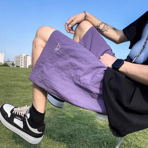 Nylon Ice Filament Summer Men's Loose Breathable Five-Finger Shorts Thin Version Versatile Pants