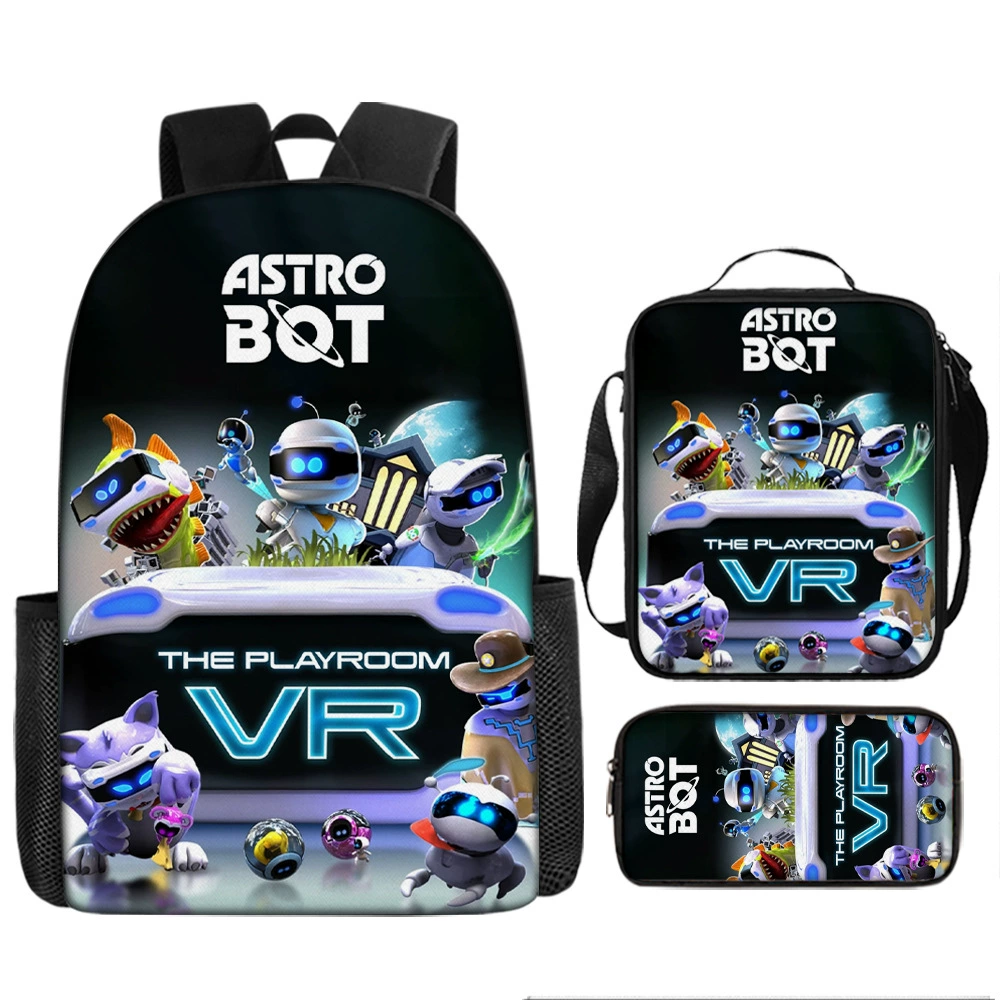 Фабрика магазин космический робот периметр рон сумка для подростков Astro Bot школьная школьная сумка сумка для ручки 3 комплекта