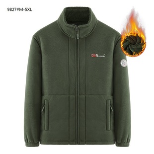 Norway 2023 Autumn and Winter New Thickened Fleece Clothes Men's Warm fleece-lined Fleece Jacket Men's 9827