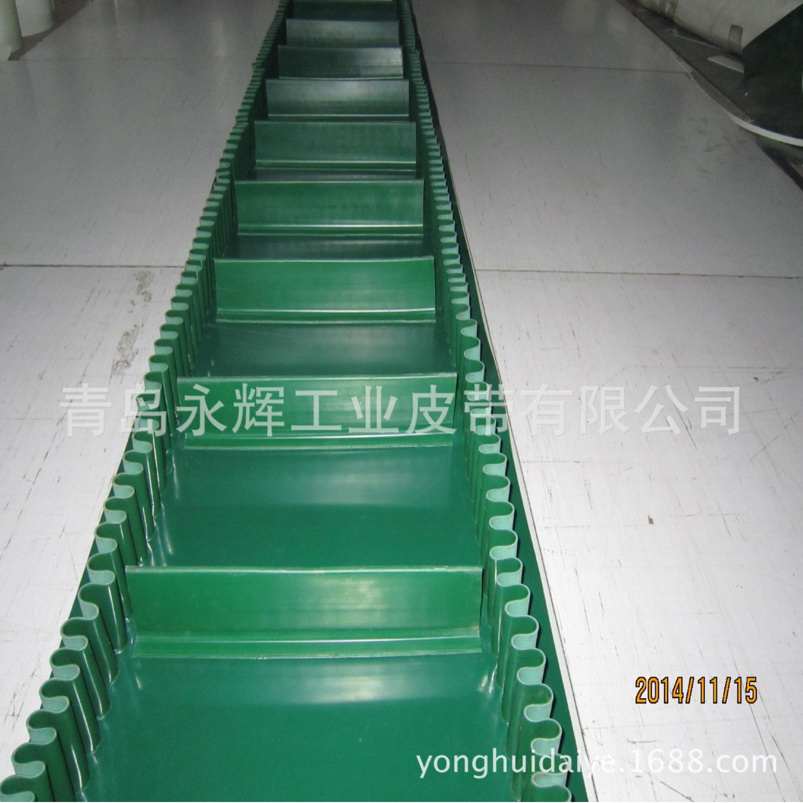 供应青岛永辉4.0-5.5厚草花带爬坡带高摩擦带输送带皮带厂家价格