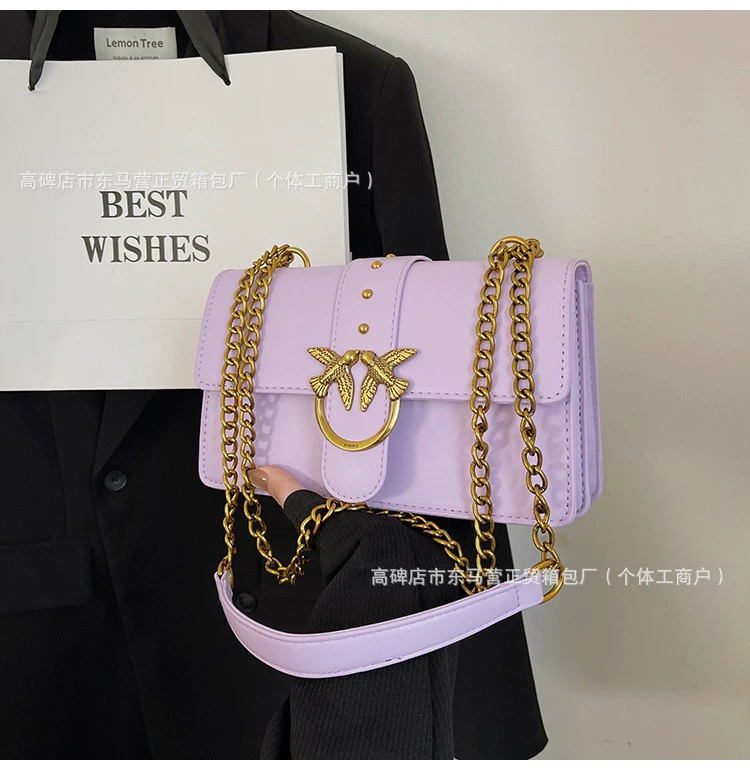 One-Shoulder Bag, Trend Universal Design, Chain Strap, Gold-Tone Hardware, Multi-Color