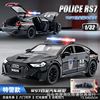 Audi, realistic metal police car with light music for boys, scale 1:32, traffic police