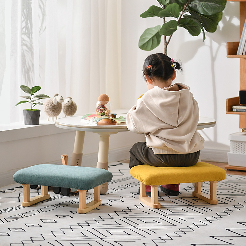 Wholesale breastfeeding step stool, children's non-slip stool, brushing stool, solid wood household foot stool, low stool, simple modern sofa