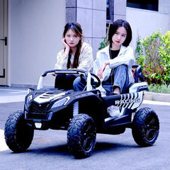 超大型児童電気自動車四輪子供玩具は大人二人のオフロード親子車に乗ることができる