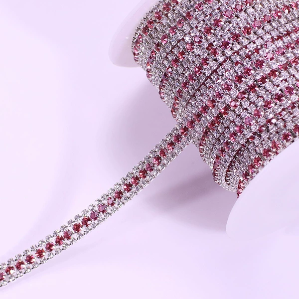 22 Silver bottom white diamond+rose red