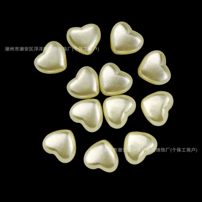 Pendant, Zərgərlik ara hissələri - light-yellow-love-heart-9mm-hole-diameter-is-about-16mm-about-2400-piecescatties