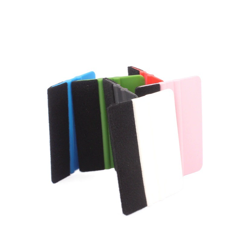 【Отличный】Синий пластиковый скребок с тканью, мягкий и не царапающий, для нанесения пленки для изменения цвета кузова автомобиля, инструмент для нанесения стекольной пленки, скребок для наклеек.