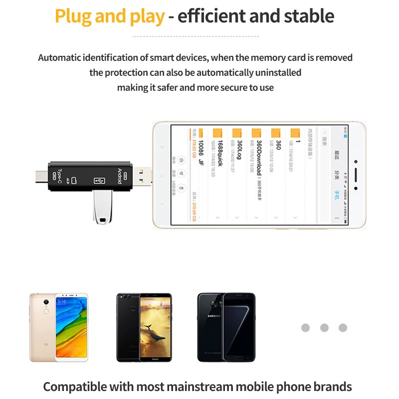 DT-HC101 TF/U дисковод Micro/Type-C Android телефон компьютер USB2.0 мультимодальный OTG