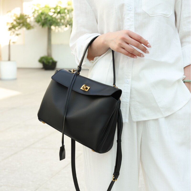 Top Layer Cowhide Paris Rodeo Bag Large Capacity Tote Bag Genuine Leather Women's Bag Niche Crossbody Bag Trendy Handbag