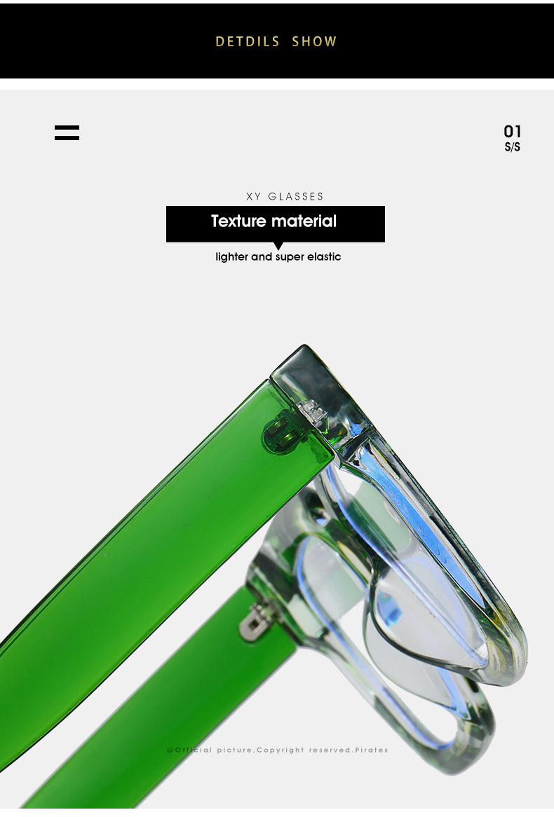 54g Weight Full Frame Glasses Structure Glasses Classification PC Lens Material Square Glasses Style Holiday, Daily Occasion Solid Color Pattern All Seasons Season Unisex Gender Simple Style, Classic Style Style Simple Style Classic Style Solid Color PC Square Full Frame Optical Glasses 9
