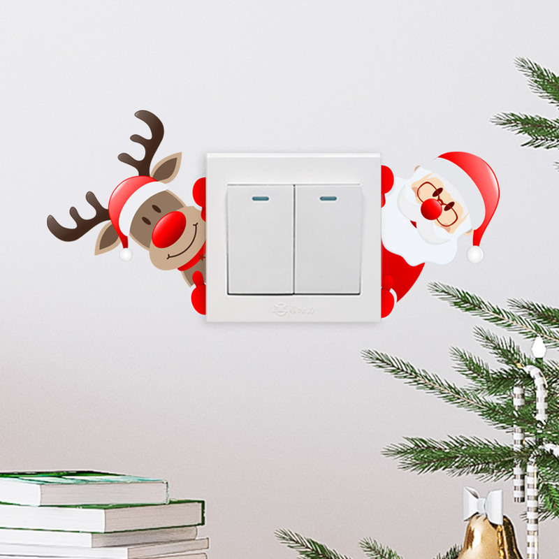 尚易SP-KG004のクリスマスの壁はサンタクロースのヘラジカのスイッチの装飾のメーカーの卸売りのスイッチを貼り付けます。|undefined