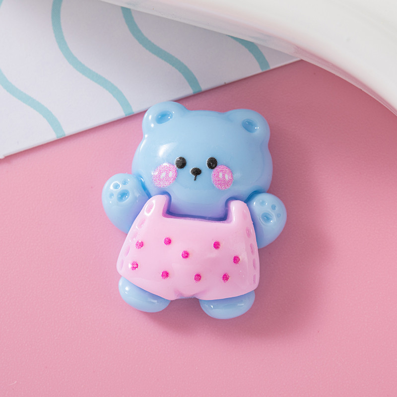 Nuevo dibujos animados niña conejo DIY crema pegamento resina accesorios pelo cuerda accesorios taza parche material hecho a mano