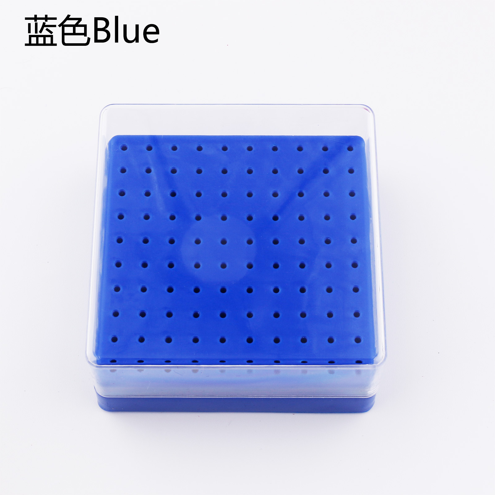 Nuevo pulizador de uñas 100 agujeros pulizador caja de almacenamiento broca caja de acabado caja de herramientas de uñas al por mayor