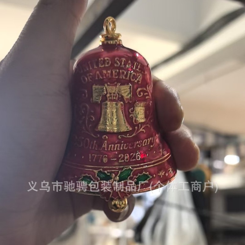 跨境亚马逊创意新U.S. 250th Anniversary Bell Ornament金属铃铛|undefined
