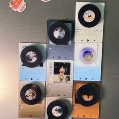 可旋转亚克力冰箱贴明星演唱会周边物料彩胶唱片亚克力创意