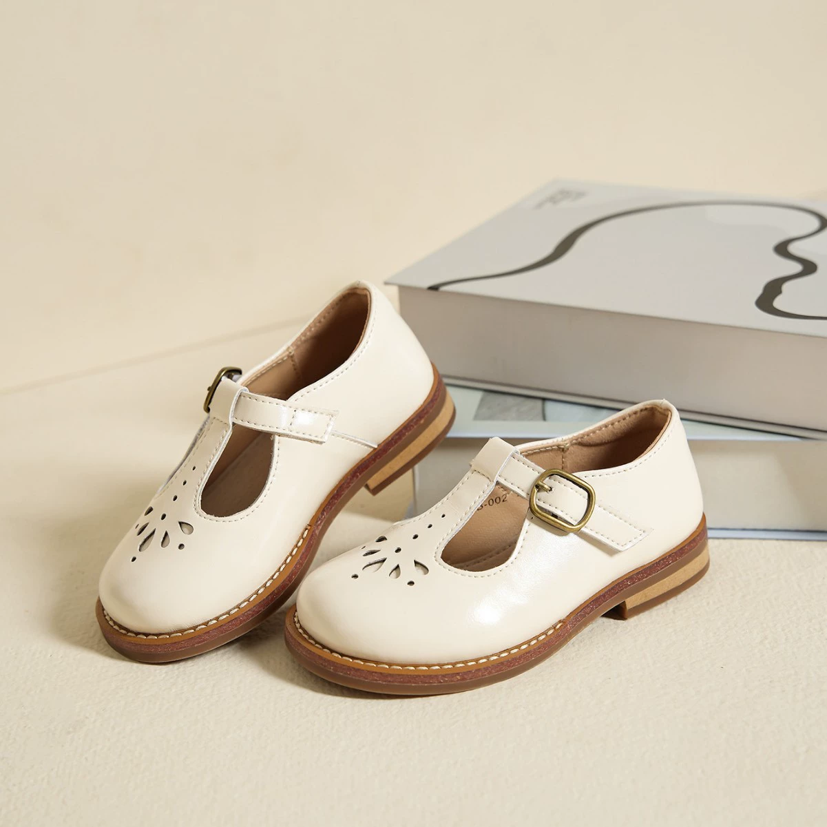 Children's shoes for leather shoes English style for princess, autumn, British style, genuine leather