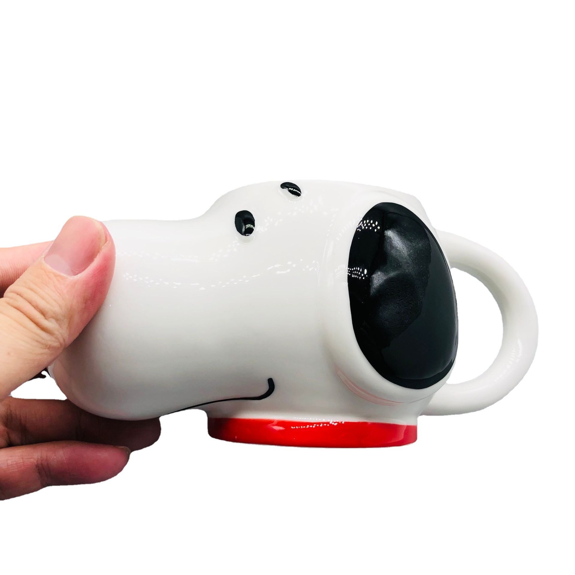 Lindo cachorro de dibujos animados Snoopy Taza de cerámica con mango Snoopy Taza de cerámica titular de la pluma Decoración