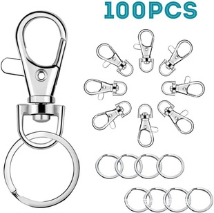 Set Zinc Alloy Rotating Keychain Dog Buckle + Ring Jewelry Accessories Puppy Buckle Amazon Keychain